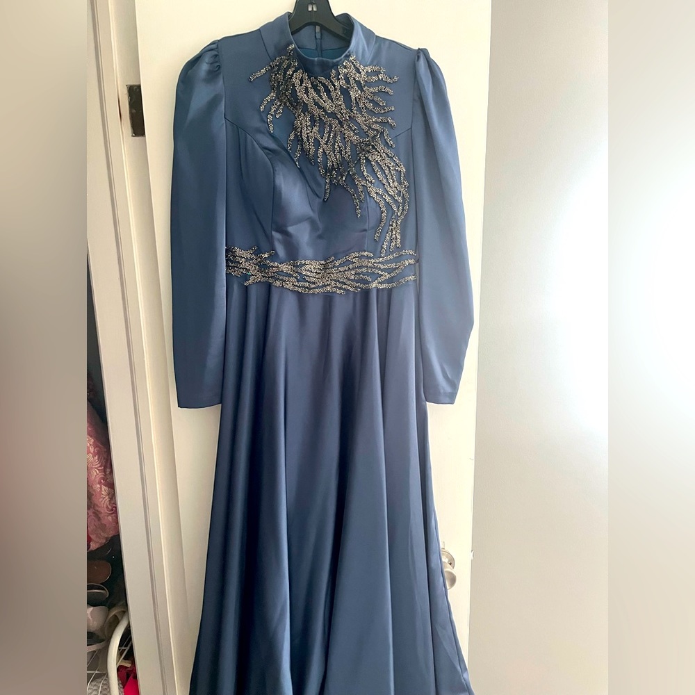 Long sleeve evening gown UK size 40